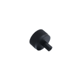 Black knurled knob from KitchenLibrary's brass cabinet hardware collection, ideal for modern cabinetry.