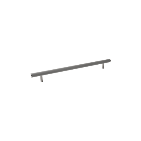 Momo Bellevue Knurled Solid Brass Door Pull Handle In Dull Brushed Nickel