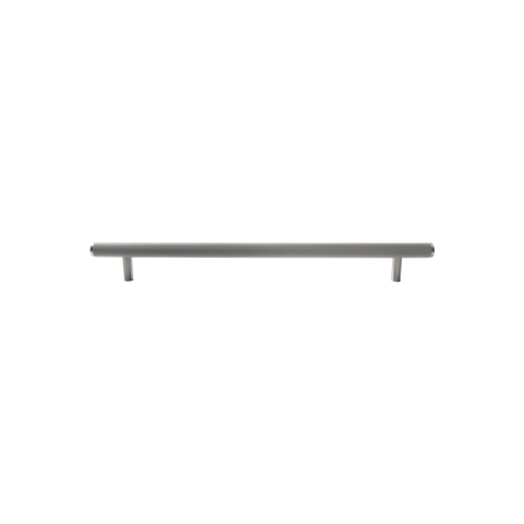 Momo Bellevue Knurled Solid Brass Door Pull Handle In Dull Brushed Nickel