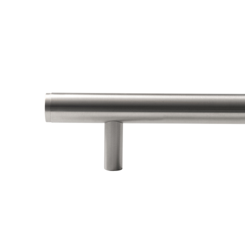Momo Bellevue Plain Solid Brass Door Pull Handle In Dull Brushed Nickel
