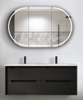 Byron Black Oak Ceramic Top Double Basin Vanity Vanity Otti Australia 1200mm  