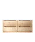Byron Natural Oak Double Basin Vanity Cabinet Vanity Otti Australia 1200mm  