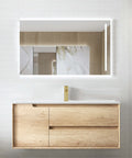 Byron Natural Oak Ceramic Top Single Basin Vanity Vanity Otti Australia 1200mm  