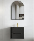 Byron Black Oak Ceramic Top Single Basin Vanity Vanity Otti Australia 600mm  