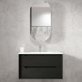 Byron Black Oak Ceramic Top Single Basin Vanity Vanity Otti Australia 900mm  