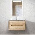 Byron Natural Oak Ceramic Top Single Basin Vanity Vanity Otti Australia 900mm  