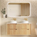 BYRON Fluted Wall Hung Vanity Woodland Oak (All Sizes)-1200