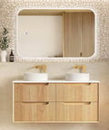 BYRON Fluted Wall Hung Vanity Woodland Oak (All Sizes)-1200