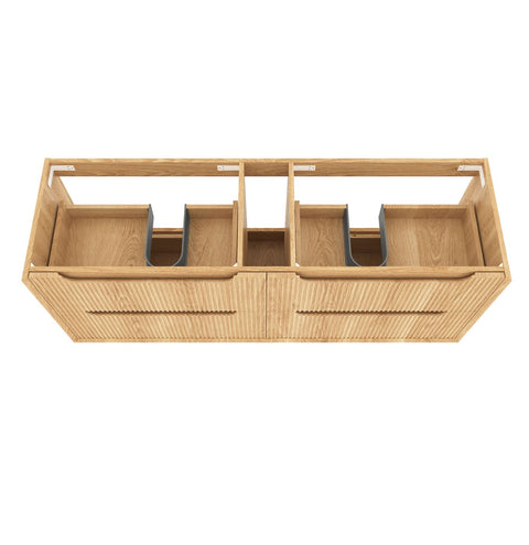 BYRON Fluted Wall Hung Vanity Woodland Oak (All Sizes)