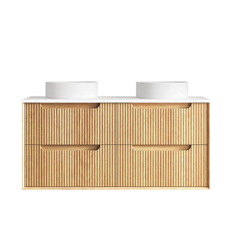 BYRON Fluted Wall Hung Vanity Woodland Oak (All Sizes)
