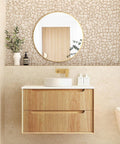 BYRON Fluted Wall Hung Vanity Woodland Oak (All Sizes)-900