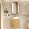 BYRON Fluted Wall Hung Vanity Woodland Oak (All Sizes) 600