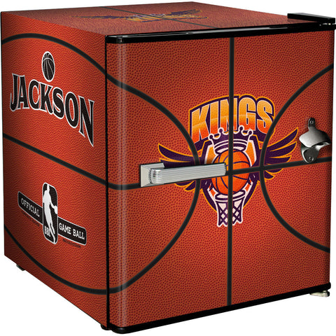 Funky Basketball Design Mini Bar Fridge With Handle And Opener - Add Your Name - Model BC46B-BB