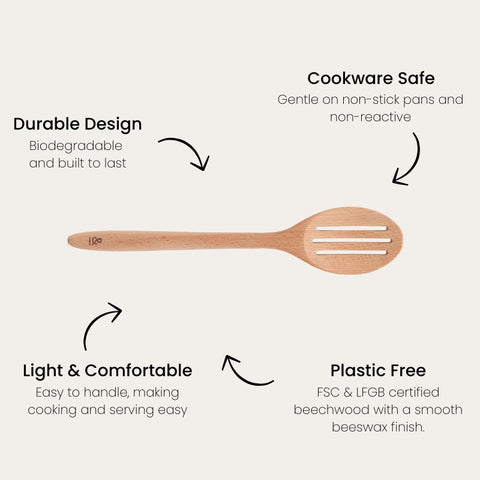 Beechwood Slotted Spoon