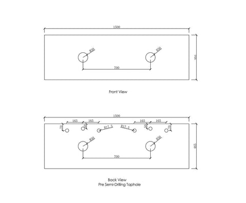 BALMORAL Mark II Wall Hung Vanity Matte White (All Sizes)
