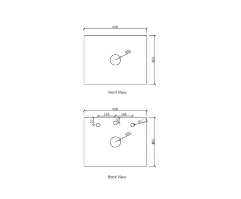 BALMORAL Mark II Wall Hung Vanity Black Oak (All Sizes)