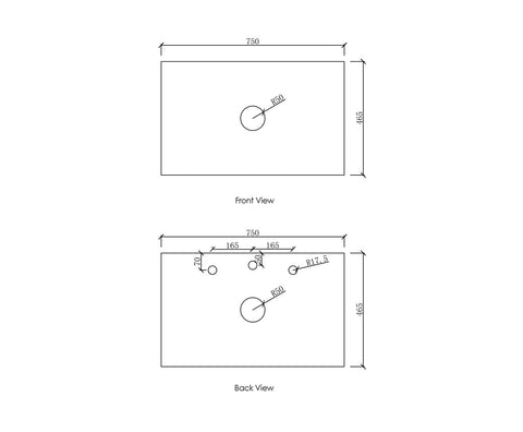 BALMORAL Mark II Wall Hung Vanity Matte White (All Sizes)