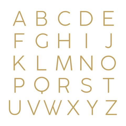 Hammered Solid Brass Floating Lettering | Gold 10cm - 20cm