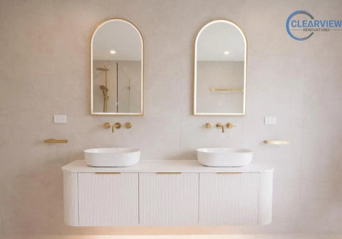 BURLEIGH Wall Hung Curve Vanity Matte White (All Sizes)