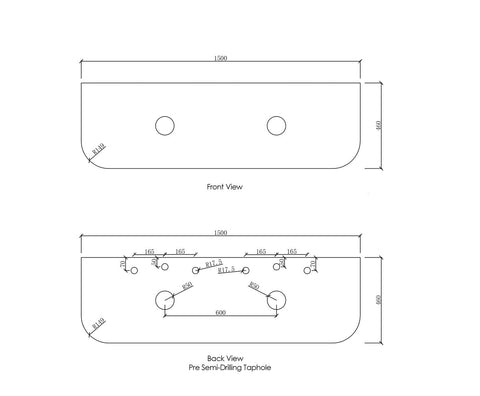BURLEIGH Wall Hung Curve Vanity Matte White (All Sizes)