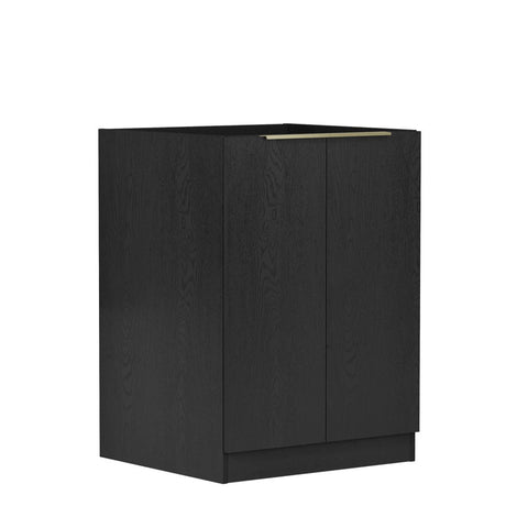 Byron Black Oak Laundry Base Cabinet (632x580x880)