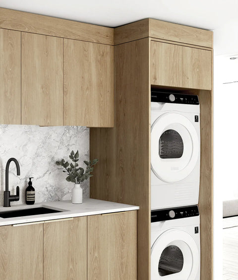 Byron Natural Oak Cabinet Laundry Set 1715x600x2100 (Style C)