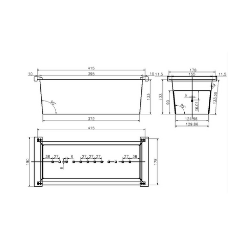 C-400 – Sink Colander sketch