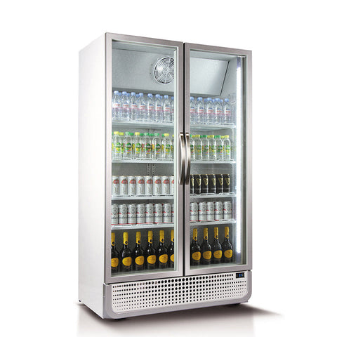 975L Glass Door Display Fridge in White (C10PRO-H-WH-AU-HU)