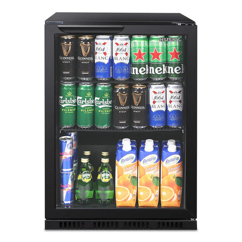 Husky 122L Single Door Homebar Drinks Chiller in Black (C1HHMBBKAU)