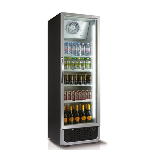 486L Glass Door Display Fridge in Black (C5PRO-H-BK-AU-HU)