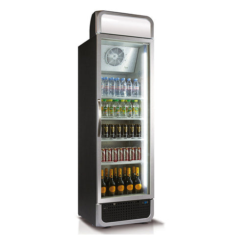 486L Glass Door Display Fridge in Black (C5PRO-H-BK-AU-HU)