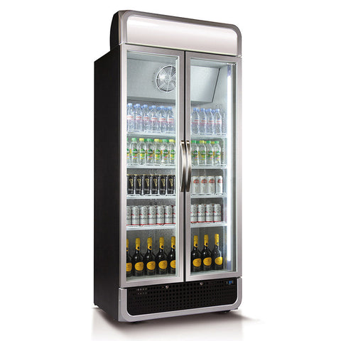 795L Glass Door Display Fridge in Black (C8PRO-H-BK-AU-HU)