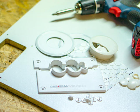 Cabiseal™ Cover plate for Dishwasher inlet/outlet, hoses and power (Formally Pestblock™)
