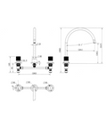CAD004BK – Cadence 1/4 Turn Kitchen Set – Matt Black sketch