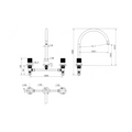 CAD004BN – Cadence 1/4 Turn Kitchen Set – Brushed Nickel sketch