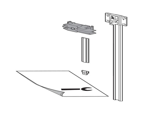 Blum CABLOXX Locking Bar Set - Pull-out Stop with Locking Function. For Cabinet height up to 800mm. Z80S0760.
