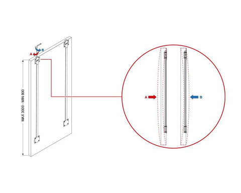 Cinetto Wooden Door Straightener with Top and Back Adjustment