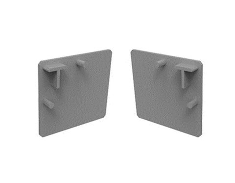 Cosma Midway Rail System - Cubo End Cap Kit. Colour: Anodised Aluminium