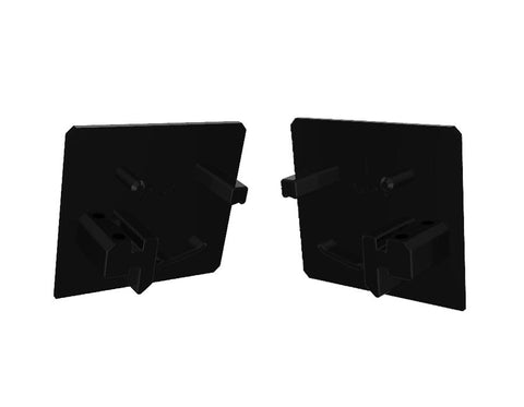 Cosma Midway Rail System - Cubo End Cap Kit. Colour: Black