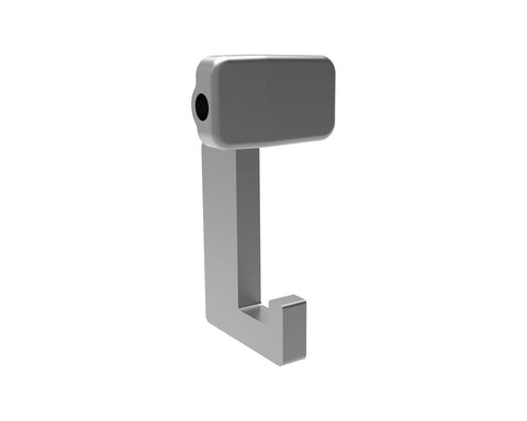 Cosma Midway Rail System - Cubo Hook. Colour: Anodised Aluminium