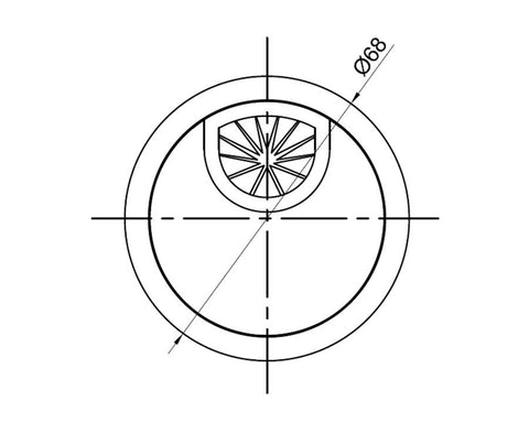 60mm Round Cable Entry Cover - Chrome. Diameter: 60mm. Depth: 22mm