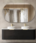 COOGEE Wall Hung Curve Vanity Black Oak