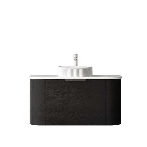 COOGEE Wall Hung Curve Vanity Black Oak (All Sizes)