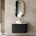 COOGEE Wall Hung Curve Vanity Black Oak
