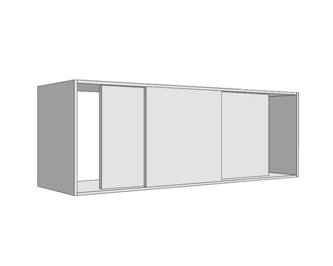 Cinetto BASE (PS03) Sliding System for Internal Doors 3 Door System for Wooden Doors. Length: 3050mm
