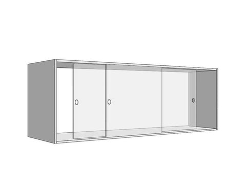 Cinetto BASE (PS03) Sliding System for Internal Doors 3 Door System for Glass Doors. Length: 3050mm