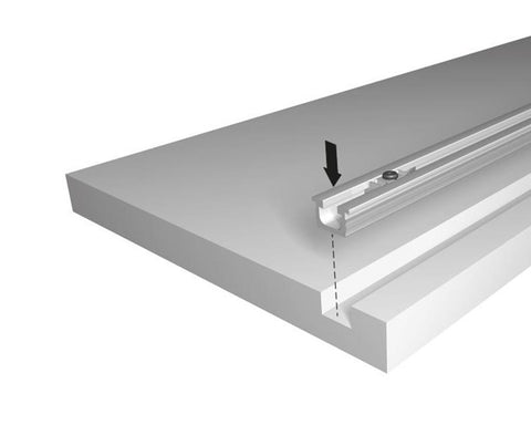 Cinetto Upper/Lower Rail Guide for BASE (PS03) & VELOCE (PS06). Length: 3050mm
