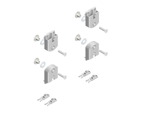 Cinetto BASE (PS03) Sliding System for Internal Doors Sliding Kit Set for Glass Doors. Includes 2x Upper Slides & 2 x Lower Slides