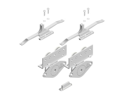 Cinetto VELOCE (PS06) Sliding System for Hanging Doors Sliding Kit Set for Wooden Doors. Includes 2x Upper Slides & 2x Lower Guide