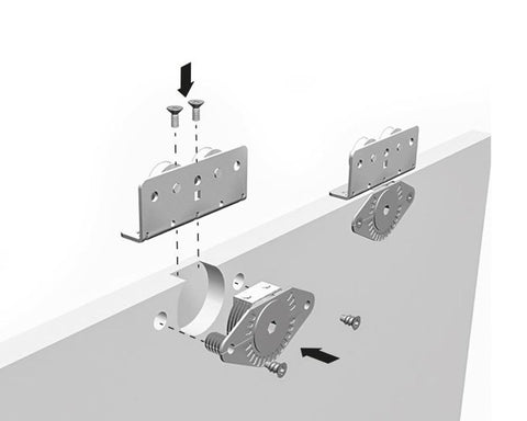 Cinetto VELOCE (PS06) Sliding System for Hanging Doors Sliding Kit Set for Wooden Doors. Includes 2x Upper Slides & 2x Lower Guide